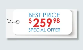 矢量长条促销标签免抠