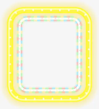 多彩彩灯边框免抠