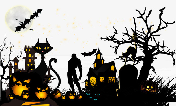 万圣节城堡免抠