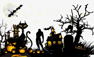 万圣节城堡免抠