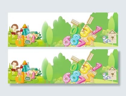 卡通春季清新开学季电商banner高清