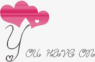 粉色手绘爱心可爱花体字免抠