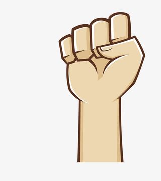 卡通简笔画手绘努力加油拳头装饰免抠手绘/卡通卡通元素