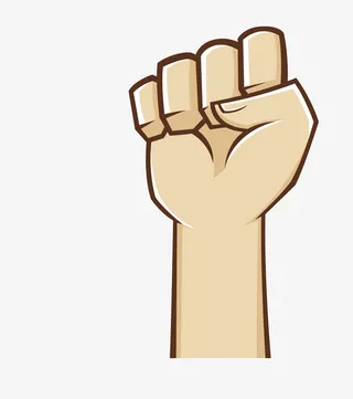 卡通简笔画手绘努力加油拳头装饰免抠手绘/卡通卡通元素