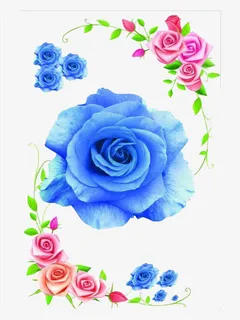 蓝色玫瑰背景