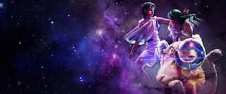 十二星座白羊座星空banner背景高清