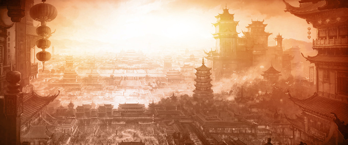 梦幻古城背景装饰高清