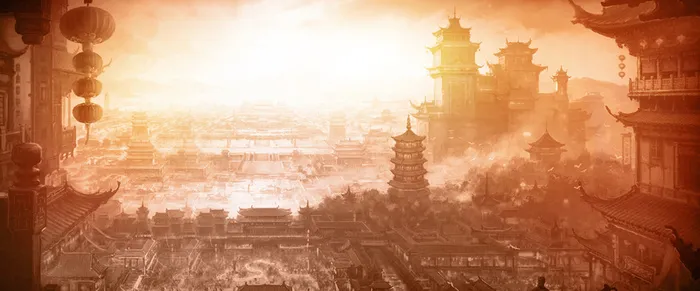 梦幻古城背景装饰高清