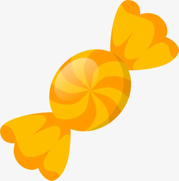 卡通黄色糖果免抠