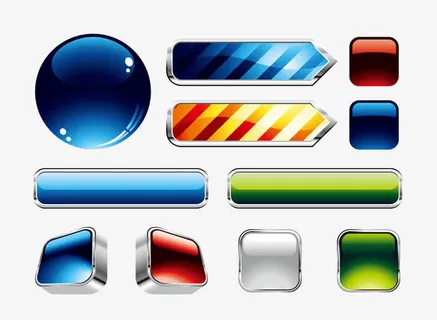 科技感蓝色金属质感网页图标素材免抠