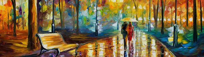 手绘油画情人节浪漫背景banner高清
