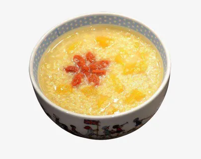 广式甜粥番薯枸杞小米粥免抠