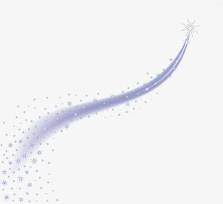 蓝色发光的星星免抠