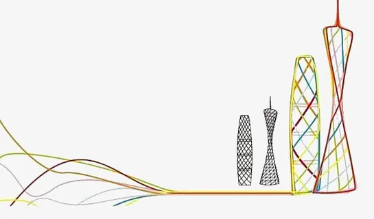 彩带广州塔免抠 彩带广州塔免抠