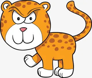 彩绘卡通老虎免抠