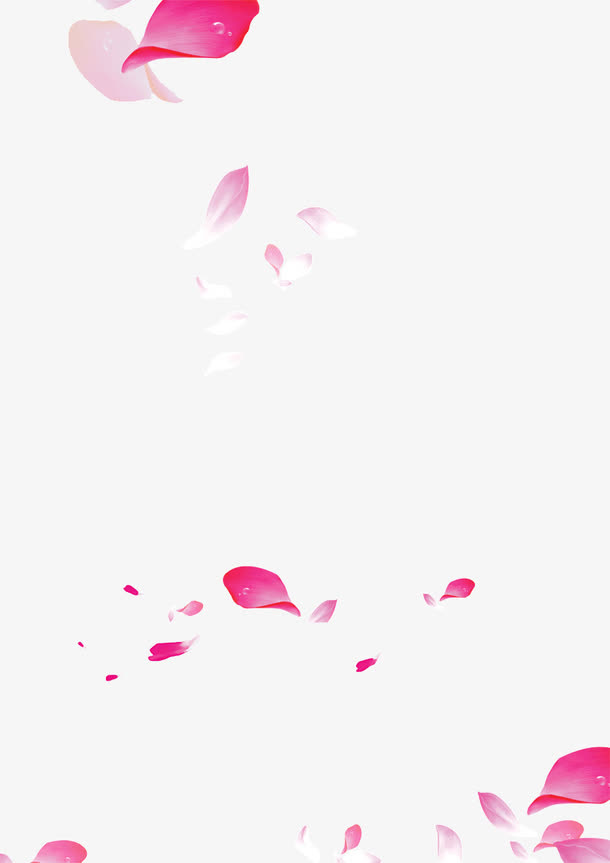 粉色花瓣漂浮物素材免抠