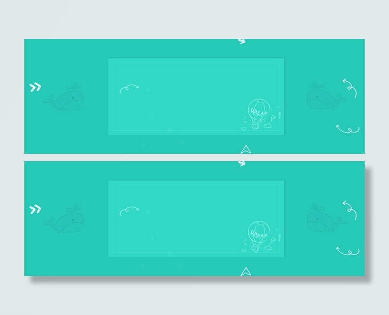 淘宝开学季简约卡通绿色海报背景高清