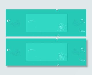 淘宝开学季简约卡通绿色海报背景高清