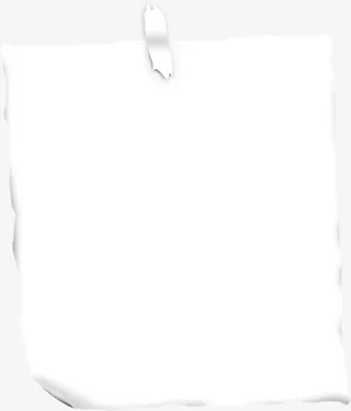 白色张贴撕边纸张免抠