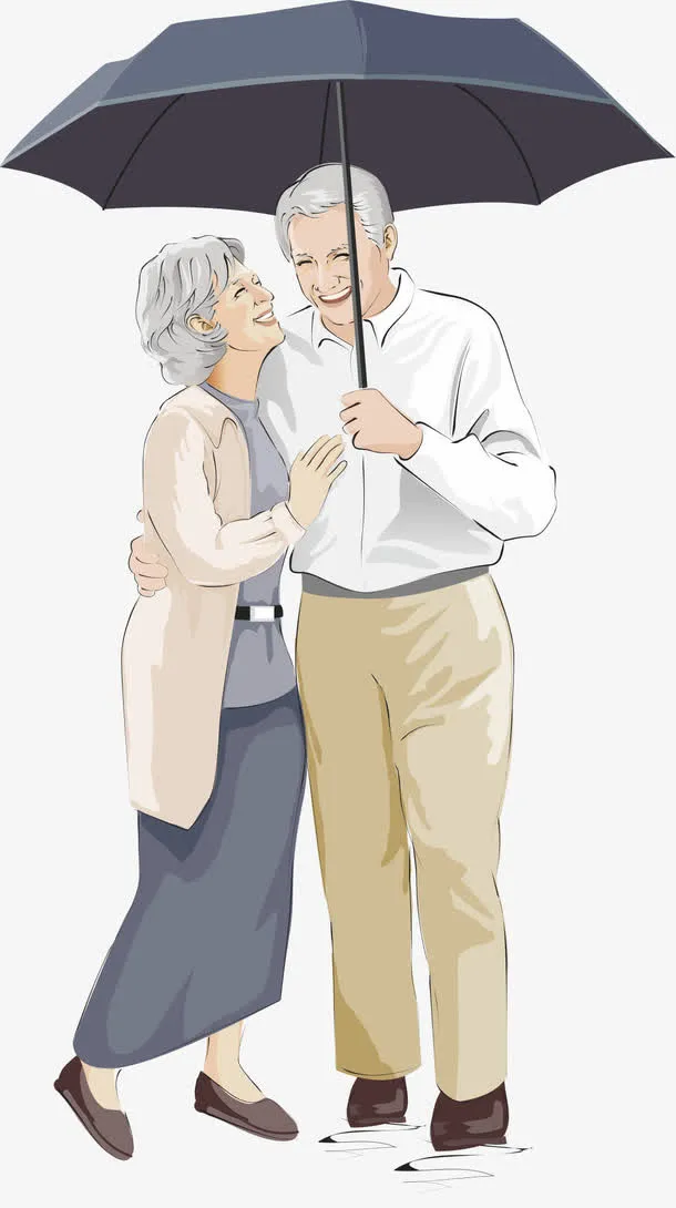 幸福老人免抠
