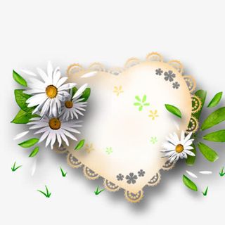 春天心形元素免抠