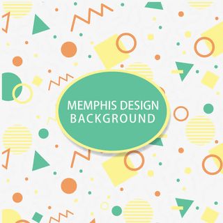 几何元素组合邀请函模板设计免抠