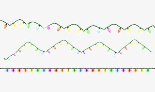 圣诞节彩灯装饰素材免抠