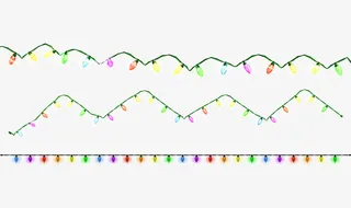 圣诞节彩灯装饰素材免抠