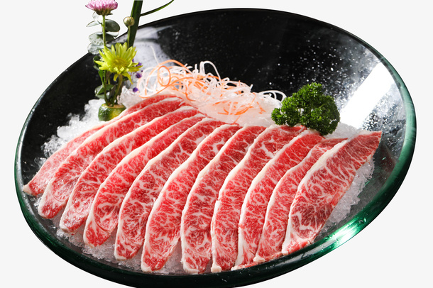 新鲜雪花牛肉免抠