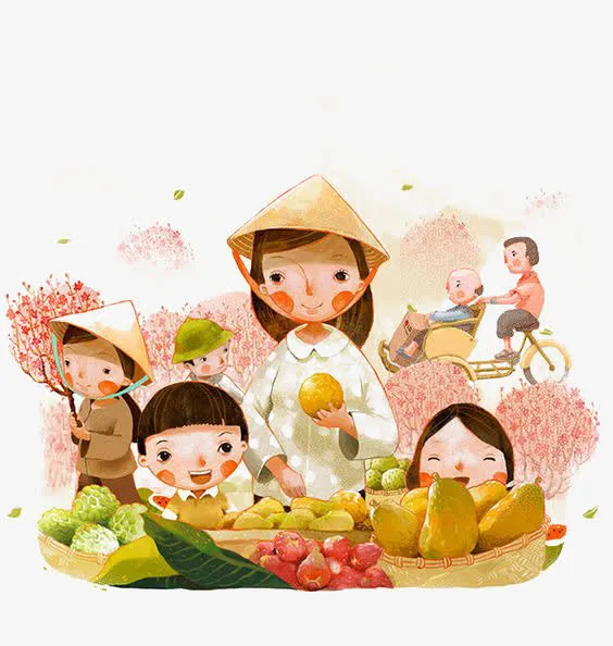 果园收获免抠