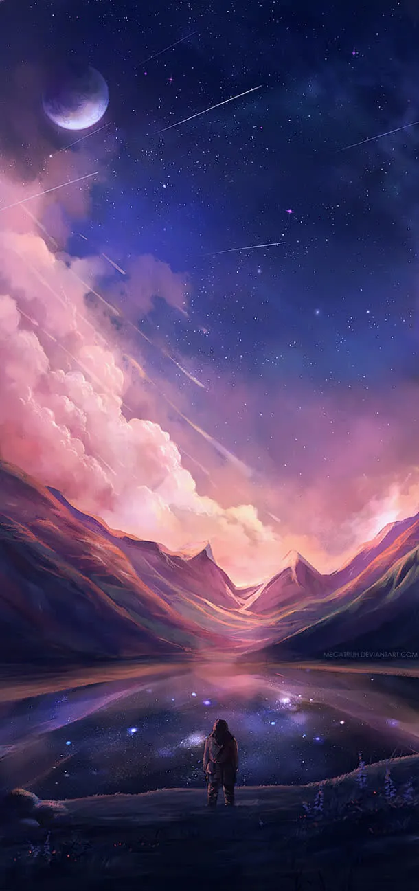 唯美靓丽浪漫光斑的夜空免抠