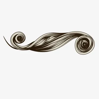 矢量波浪线边框黑色质感免抠