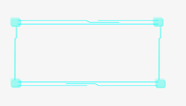 未来科技感框线免抠