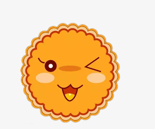 卡通手绘可爱月饼免抠