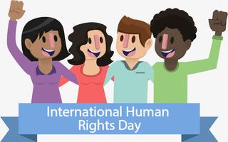 四个不同肤色的人免抠