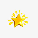 星星 彩色 黄色 png素材免抠