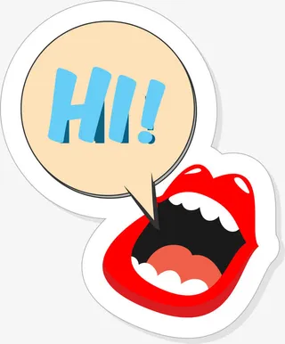 手绘打招呼表情免抠