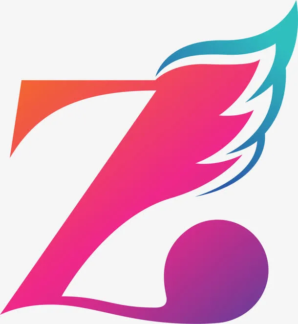 Z型彩色logo设计商标免抠