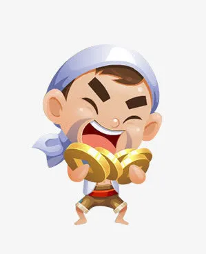 斗地主 手拿金币地主免抠