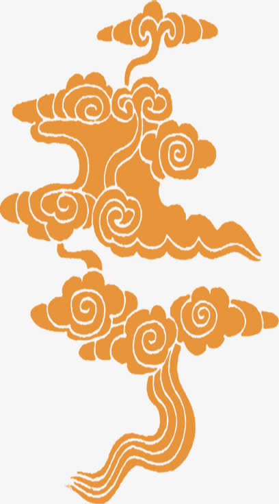 祥云元旦贺信图片免抠