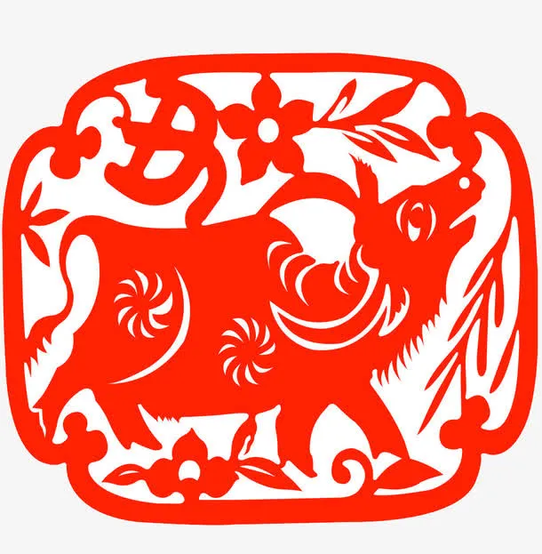 牛年剪纸免抠