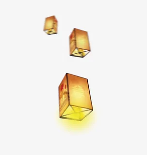 方形灯笼元素免抠