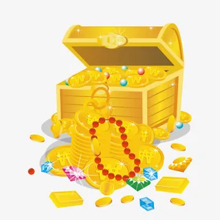 矢量财宝箱免抠