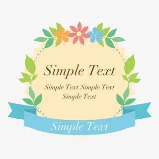 手绘卡通情人节鲜花标签免抠