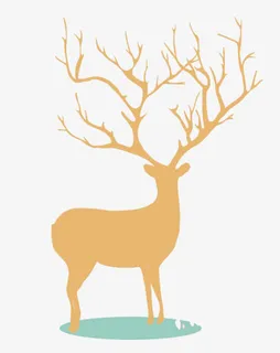 手绘小鹿免抠