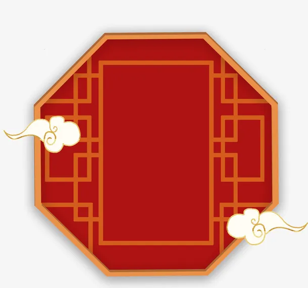 中国国潮风元素边框免抠