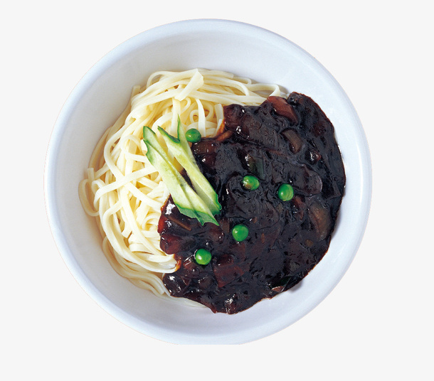 风味韩国炸酱面PNG免抠