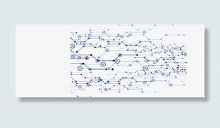 蓝色节点科技背景