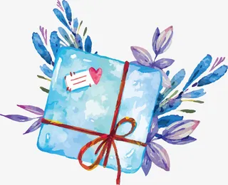 圣诞节礼盒装饰素材免抠