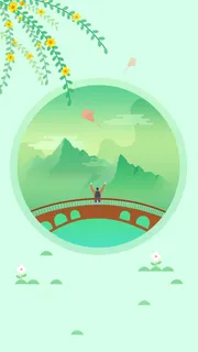 春天踏青节清明游玩活动H5背景高清